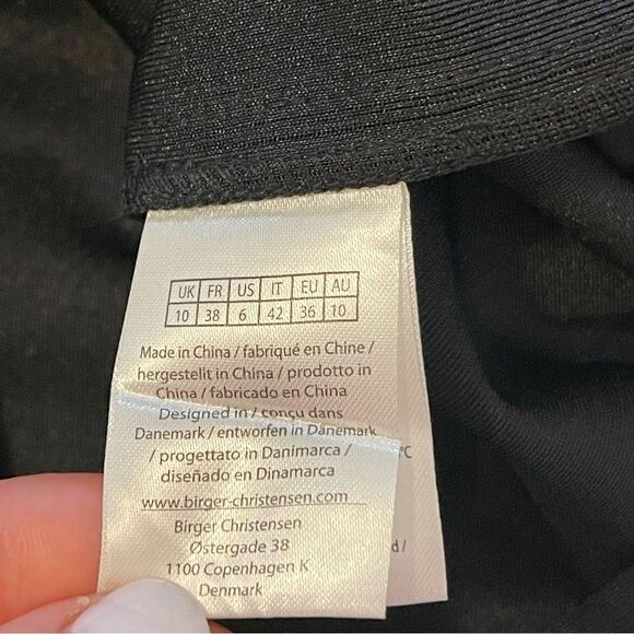 NWOT ROTATE BIRGER CHRISTENSEN No. 24 Satin Mini Black Dress In Size US6 - Picture 9 of 12